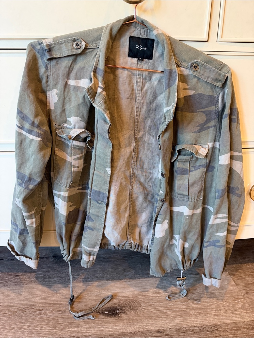 Rails Women's Camo Bomber Jacket - Green & Tan